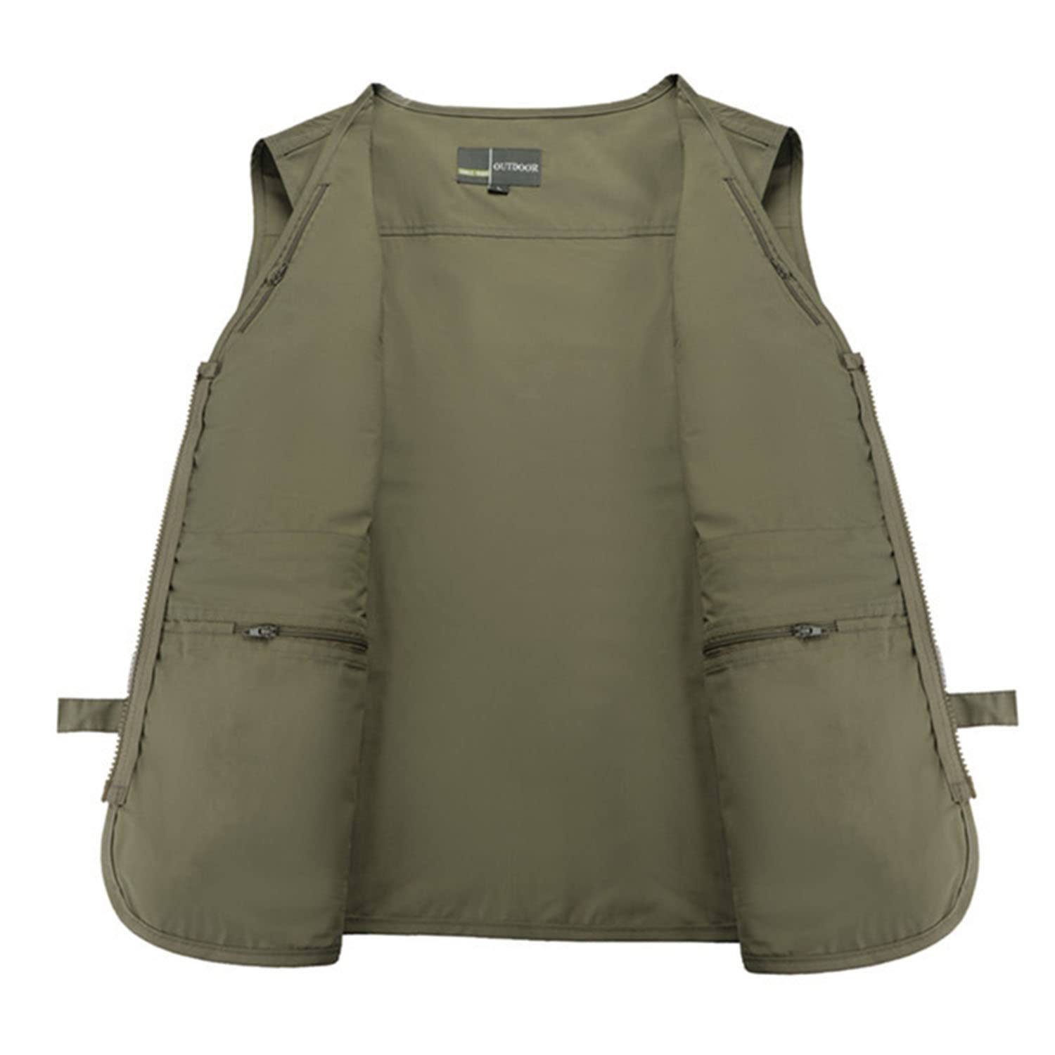Chaleco para Hombre Chaleco con Multibolsillos Sin Mangas Chaleco De Pesca Casual para Exteriores Chaqueta De Fotografía De Viaje Multifuncional