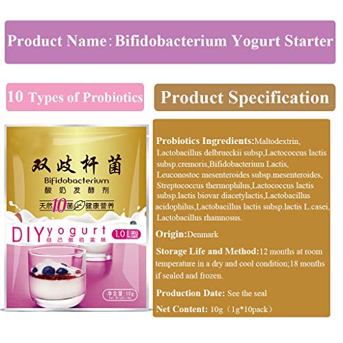 ZZALLL Bifidobacterium Yoghurt Starter, 1g-1L, 1g*10 pack, Maak Dessert Thuis - Image 5