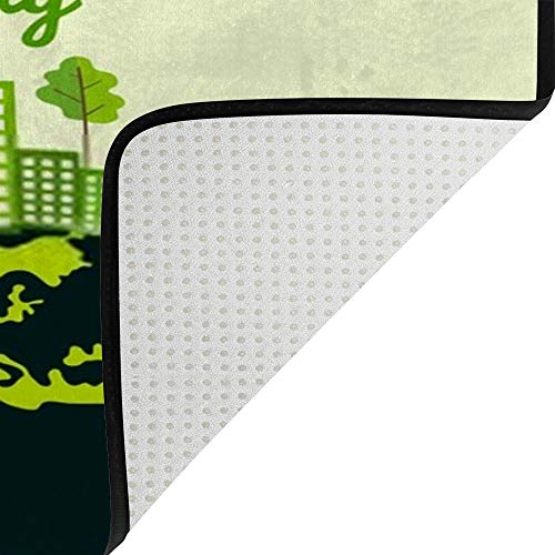 Tapis de salle à manger grand format en tissu polyester facile à nettoyer - 5