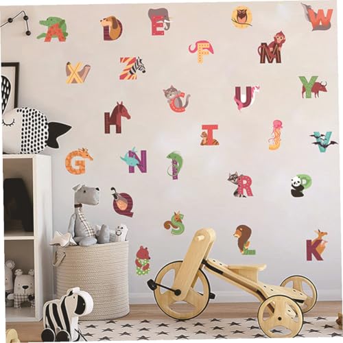 Vinilos Decorativos Alfabeto con Animales Cartoon 26 Letras miniatura 7