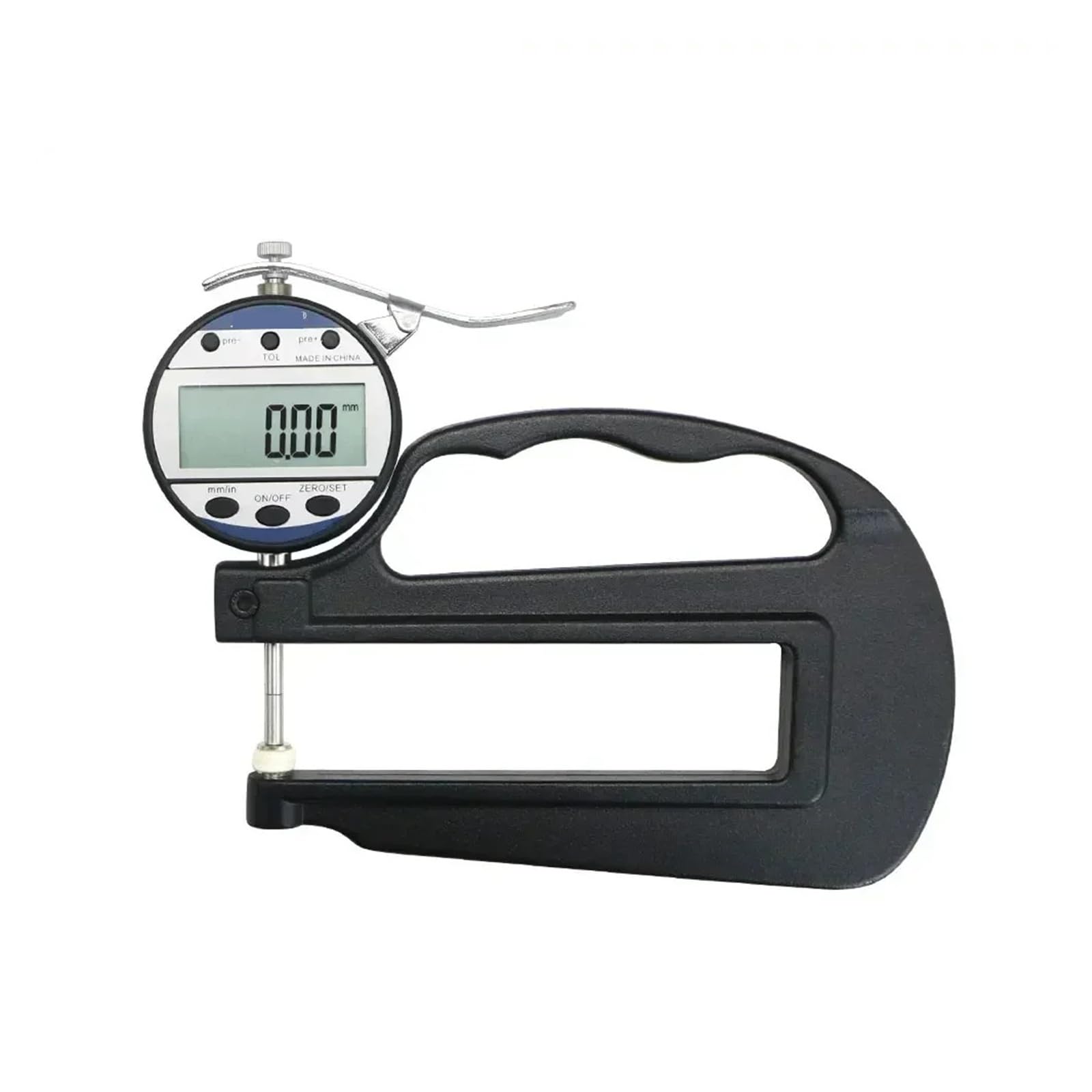 Medidor de espesor digital de 0,01 mm (0-10/25 mm) for medición de película de cuero. Alta Sensibilidad(0-10mm flat head)