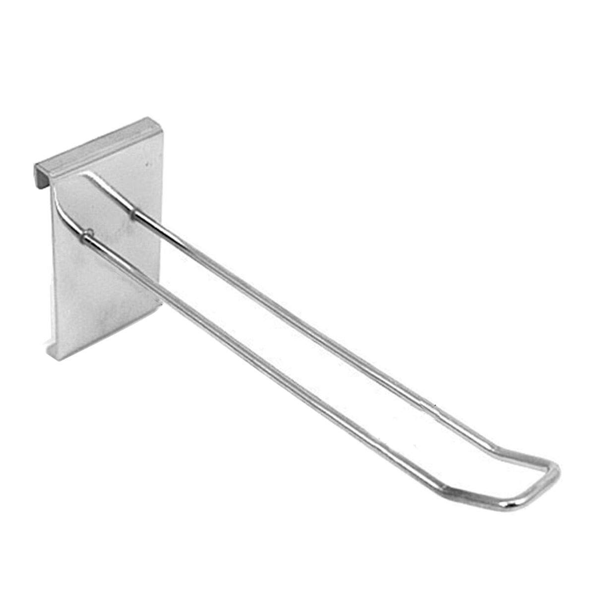 CompleteShopfittings 10 x GRIDWALL MESH Chrome Euro Hook ARMS for Retail (Euro Hook 12")