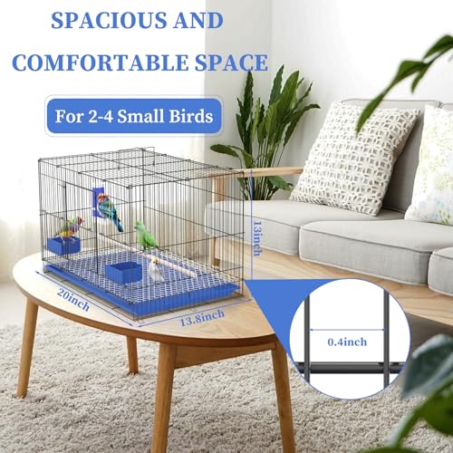 Image of Pet Iron Bird Cage for Small Birds, Large Size 20 Inch for Parrots, Rutin Chicken, Hamster, Parakeet, Cockatiel, Lovebird, Parrotlet