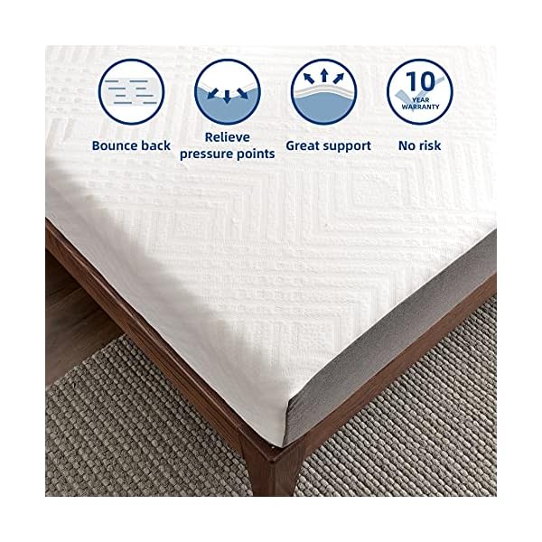 LinkDream Mattress, Memory Foam Mattress, Medium Firm with Soft Fabric Skin-Friendly Fire Resistant Barrier - Image 4
