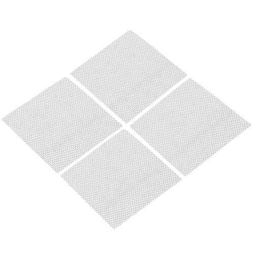 PATIKIL Placas de metal caladas de 4 'L x 4'W, 4 unidades 20Ga 3 x 4 mm Orificio de diamante rejilla de aluminio Placa calada extendida para ventilación, filtración, salida de aire de secador,