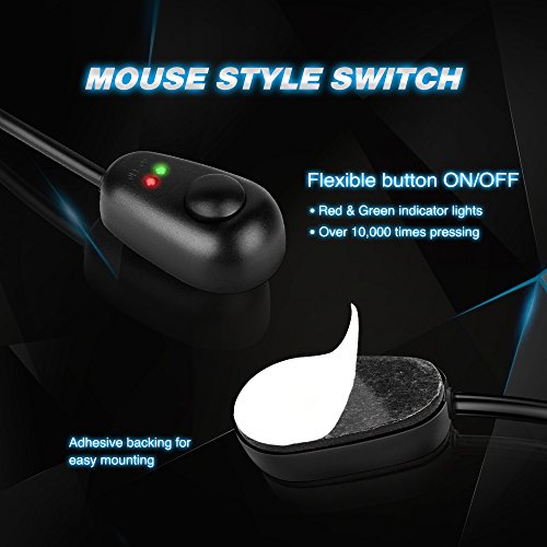 Nilight - 10016W 16AWG DT Connector Wiring Harness Kit LED Light Bar 12V On Off Switch Power Relay Blade Fuse for Off Road Lights LED Work Light-2 Leads,2 Years Warranty