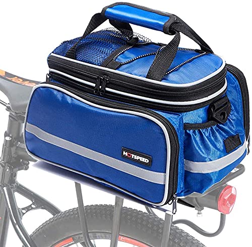 Bolsa de bicicleta deportiva azul impermeable y multifunción para estante 2
