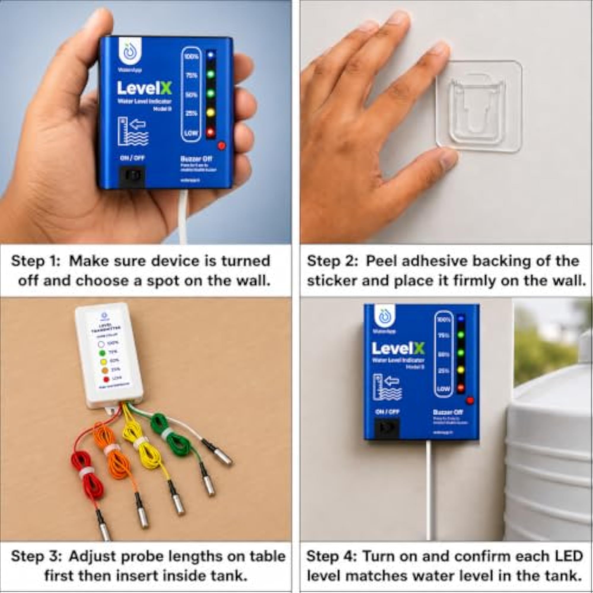 LevelX Water Level Indicator No Extension Wire