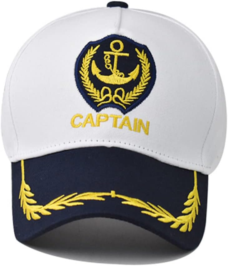 2Pcs Vintage Sailor Captain Hat Cotton Adjustable Sunshade Cap Multi