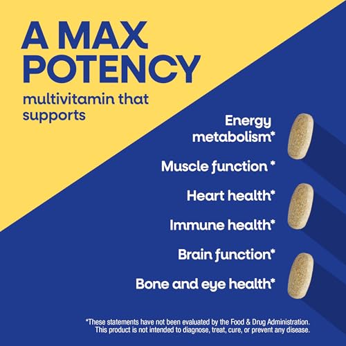Nature's Way Alive! Men’s Max3 Potency Daily Multivitamin, 90 Tablets | High Potency Multivitamin for Men with B-Vitamins for Cellular Energy*, Supports Heart, Muscle and Eye Health* - image 3