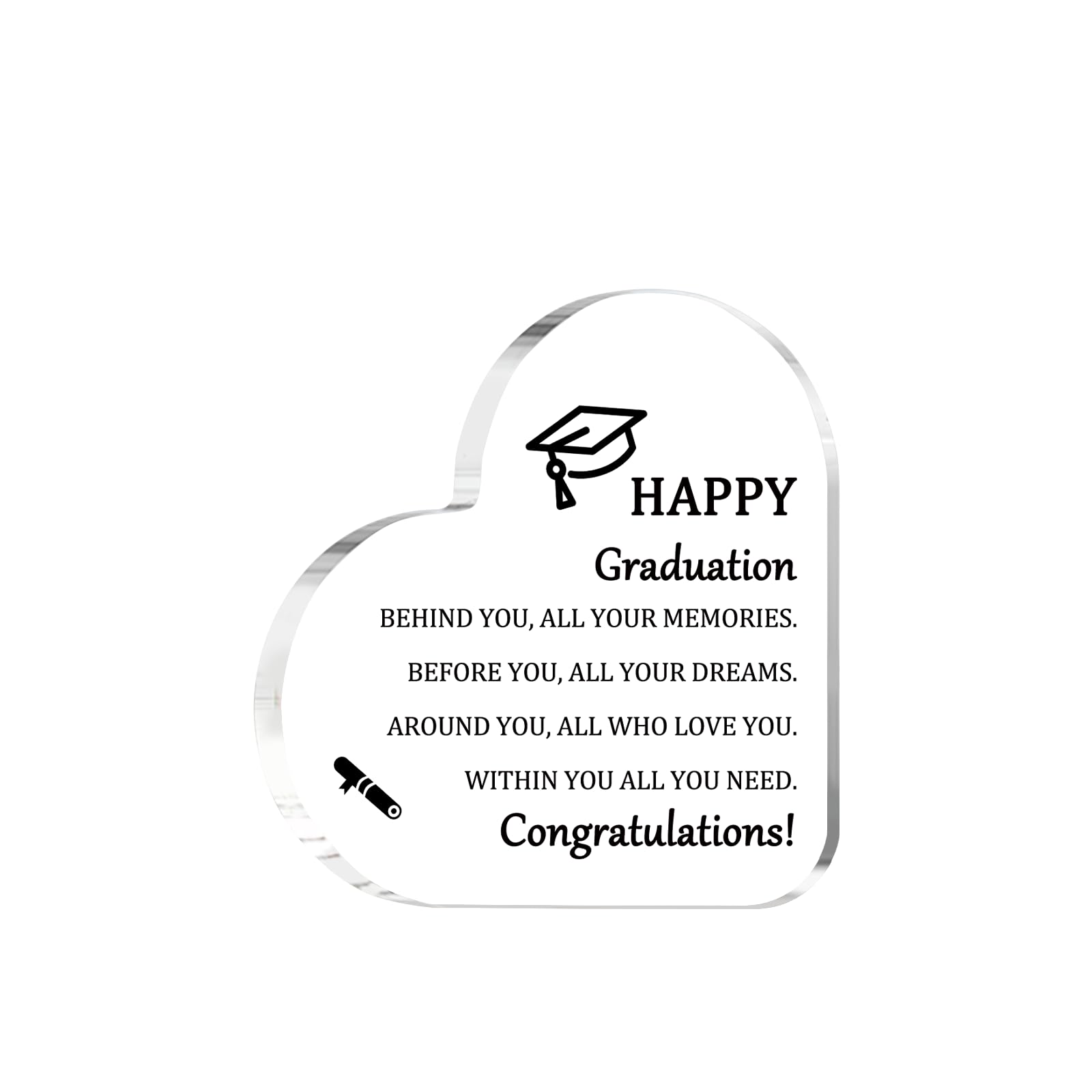 Exquisite Acrylic, Graduation Gift for Friends, May This Graduation Gift Witness Your Brilliant Achievements and symbolize The Beginning of a New Journey, It is a Recognition of Your Diligence and