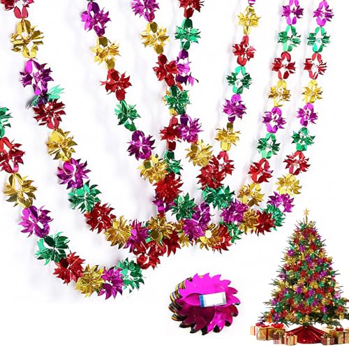 6pcs 6.56 Feet Christmas Decorations Christmas Ceiling Decorations Indoor For Xmas Party Garland Swirls Hanging Ceiling Set Vintage Ornaments Banner