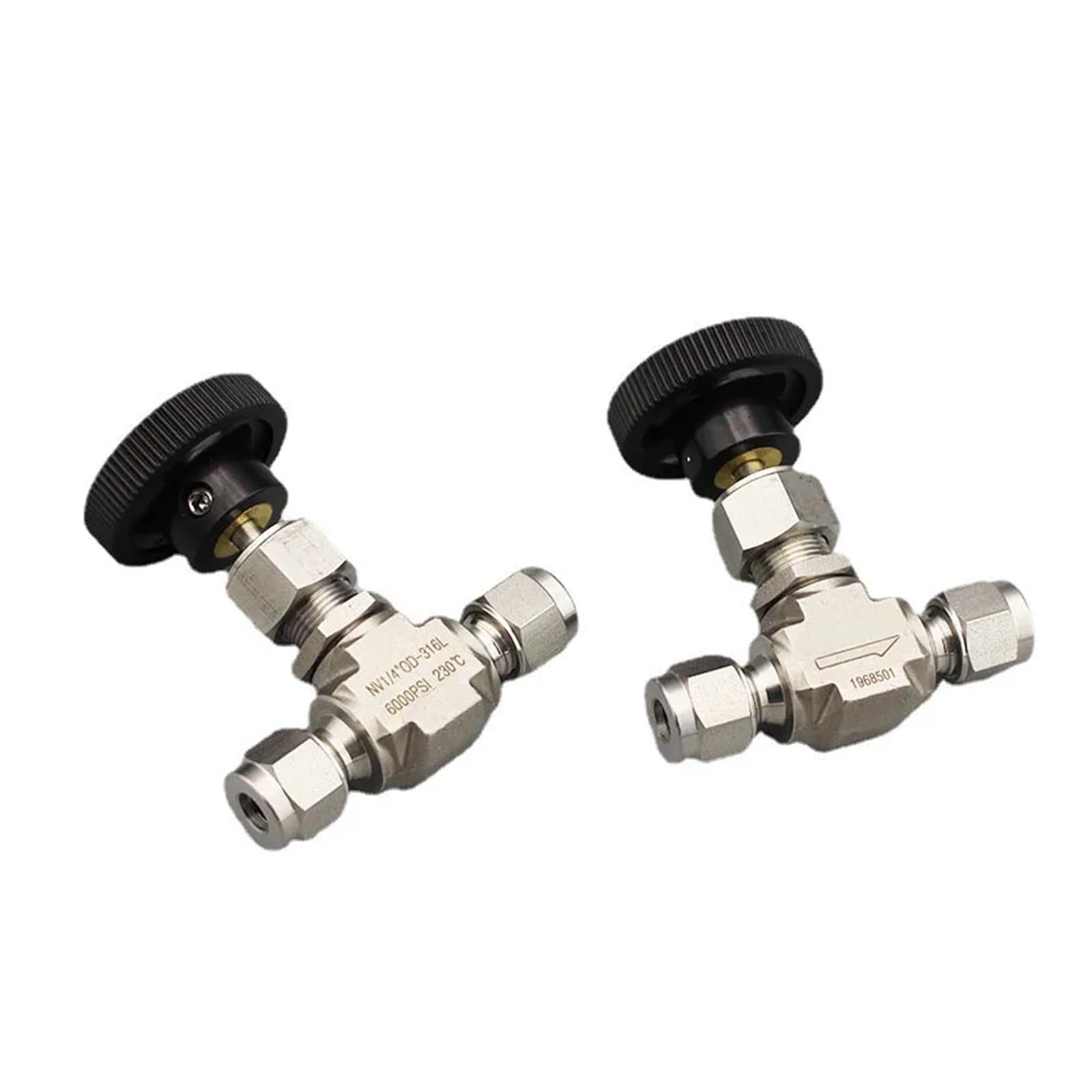Wysokociśnieniowy podwójny zawór spustowy ze stali nierdzewnej 316L 6/8/10 mm manometr glob zawór kulowy manometr 6000psi 1/8 "1/4" 3/8 "(6 mm)
