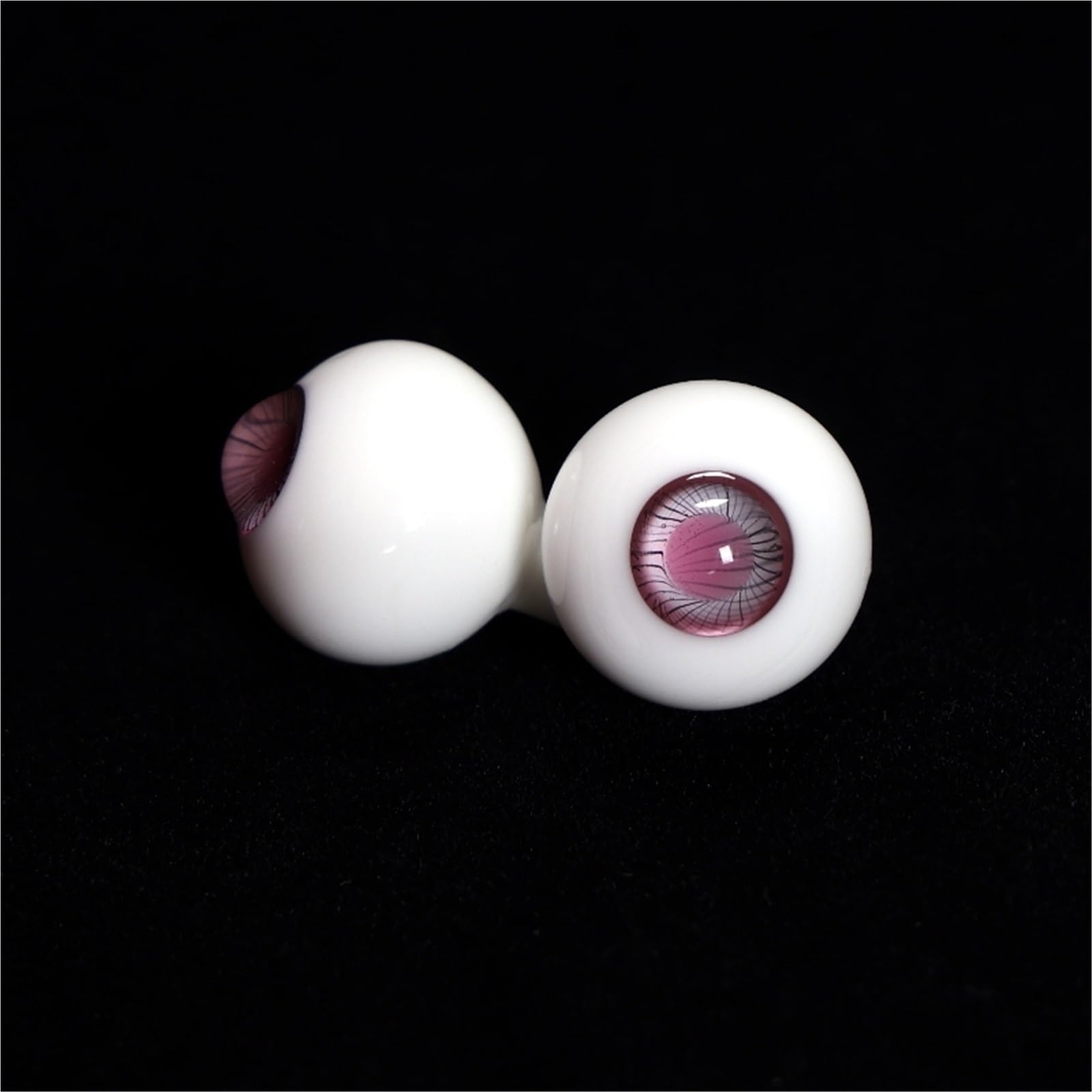 12/14/16/18mm BJD Glass Eye, Pink Gradient 3D Eye Pattern+Light Pink Pupil Eyeball for 1/3 1/4 1/6 BJD Doll(14MM(7-7.5))