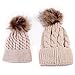 Gorros de punto Sannysis 2PCS gorro de invierno para madre y bebé...