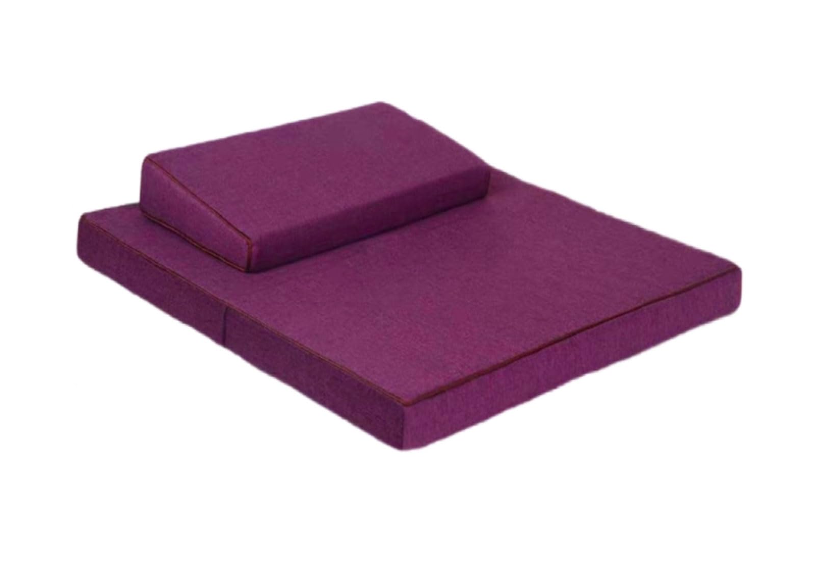 Esteras De Meditación, Futones, Plegado Doméstico, Telas Engrosadas, Palma De Coco, Alfombrillas De Arrodilla(Size:28x28inch,Color:Purple1)