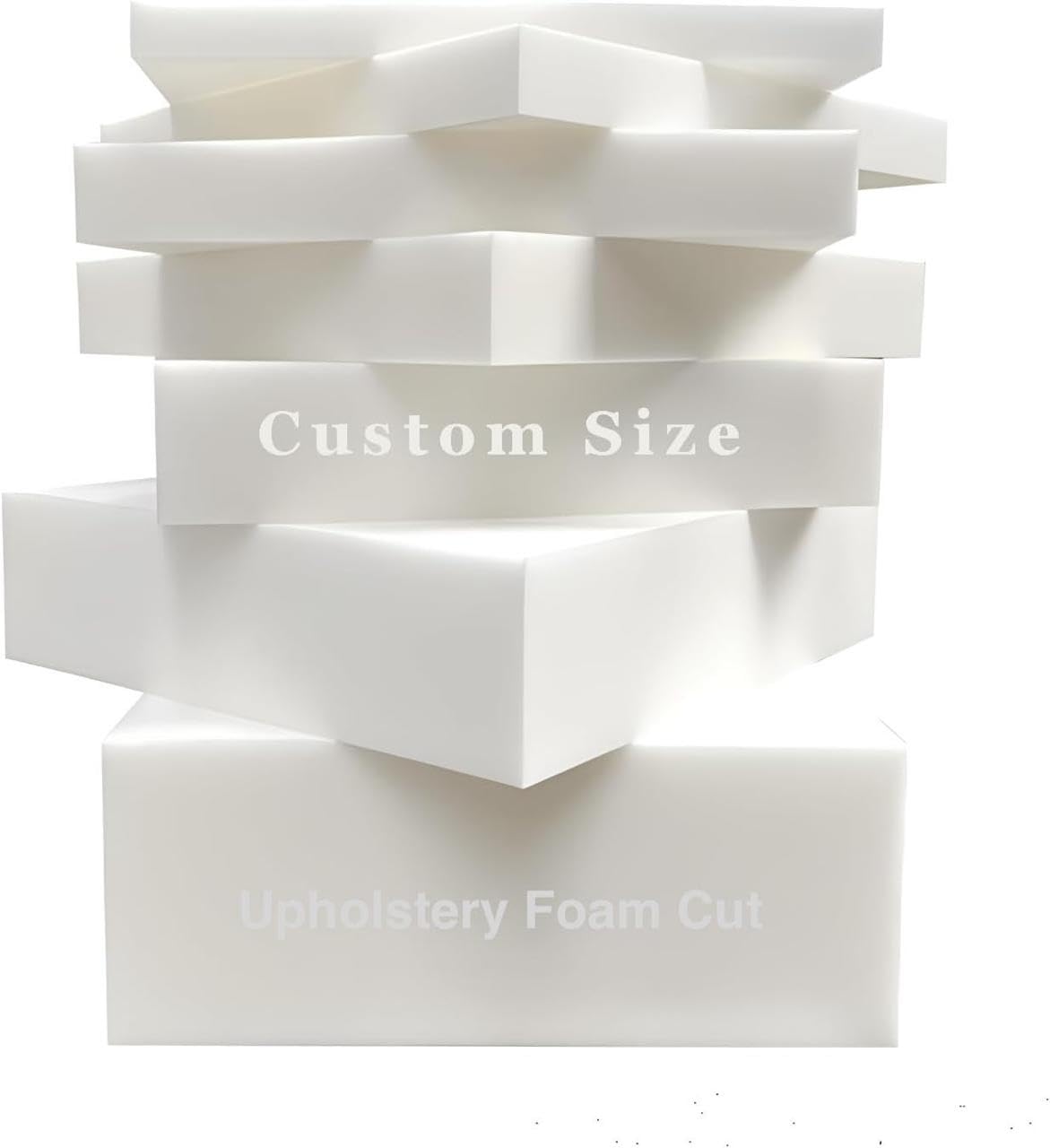 Upholstery Foam Cut by Rainbow Sofa Cushion Extra Firm Foam Sheet Cut, Comfort and Support, Cushion Foam Replacements, Car Seats, Mattresses, and Foam Blocks, White (5 Inch Thick, 72 x 12 Inch)