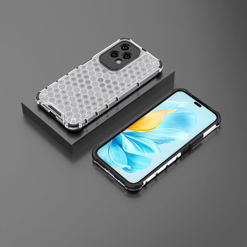 Image of Plastic Bumper Back Case Cover for Honor 200 Lite (Transparent)