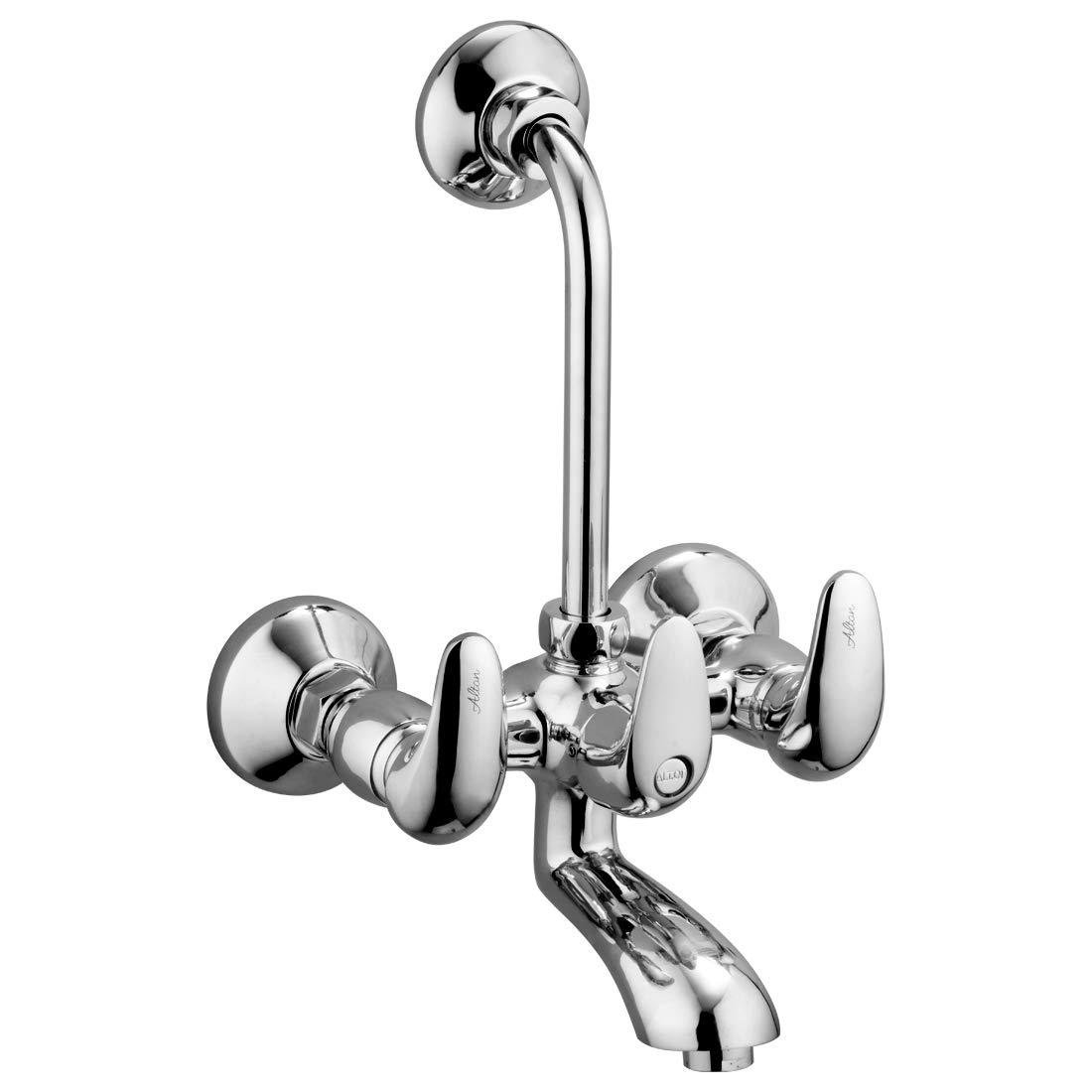 ALTON OCEAN Wall Mixer with Provision for Overhead Shower with 225 mm Long Bend Pipe and Wall Flange