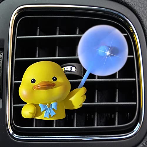 Image of Cute Yellow Duck Air Vent Clips - Fun Car Air Fresheners & Decor