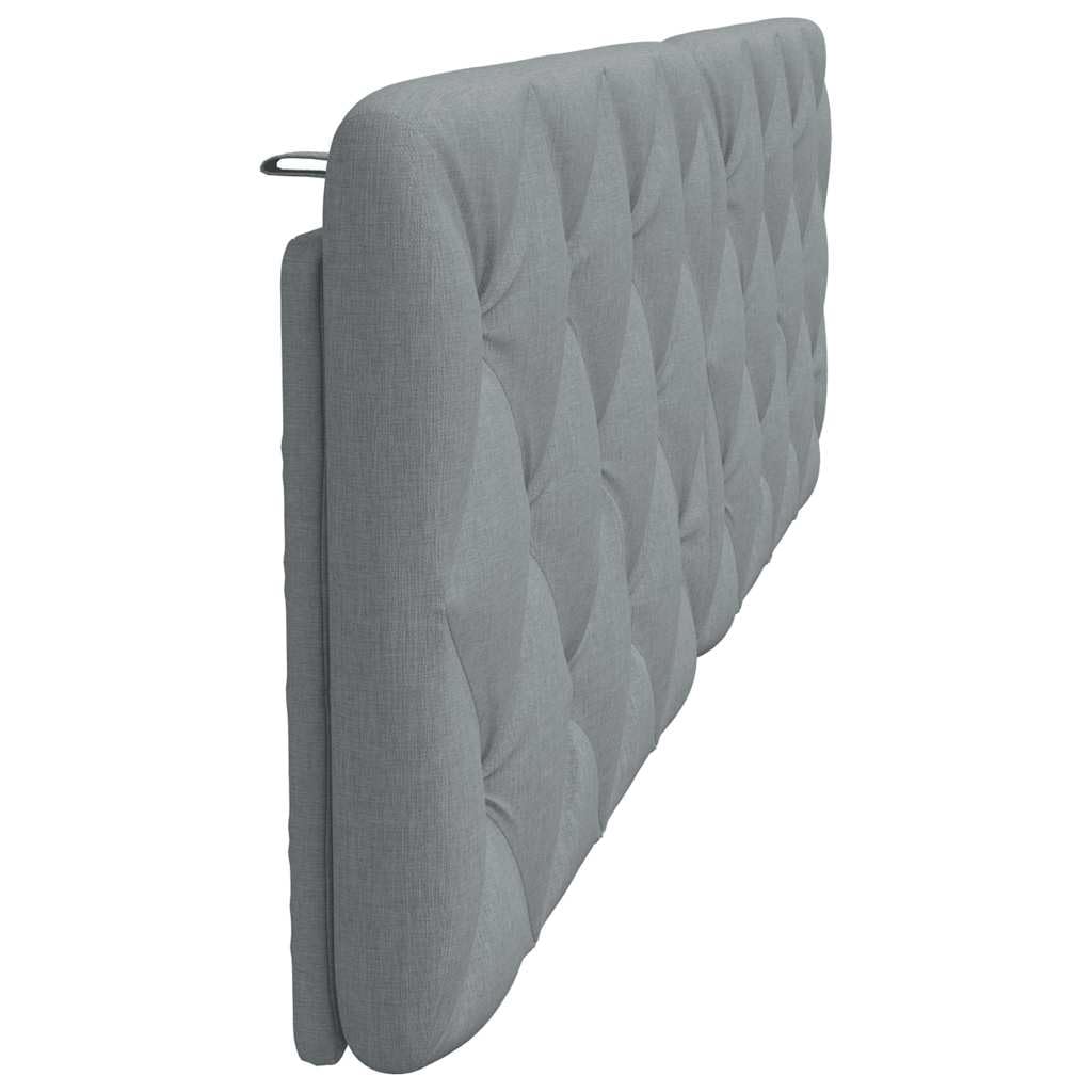 vidaXL Cabecero de Cama Acolchado Tela Gris Claro 180 cm