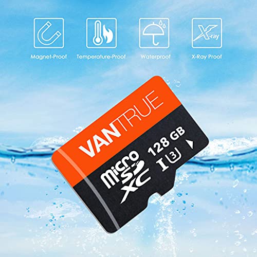 VANTRUE 128GB microSD Speicherkarte, UHS-I U3 A2 4K, inkl. Adapter, Kompatibel mit Dashcam, Smartphone, Tablet, Action Camera und Überwachung Kamera (128G) – Bild 7