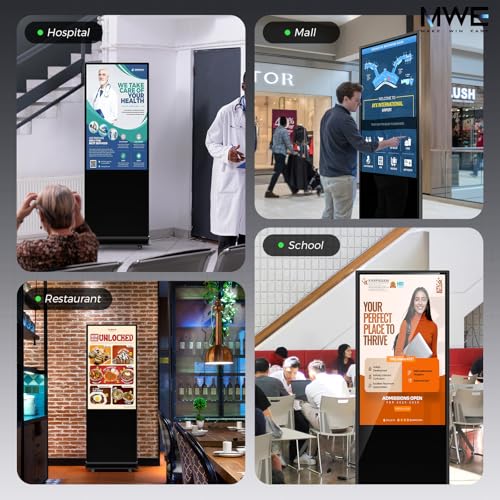JIYANG 55 Inch 4K Digital Signage Display Kiosk, Indoor Floor Standing LCD Advertising Display with Android Media Player, HDMI/USB/WiFi Input Auto Split Screen - image 9