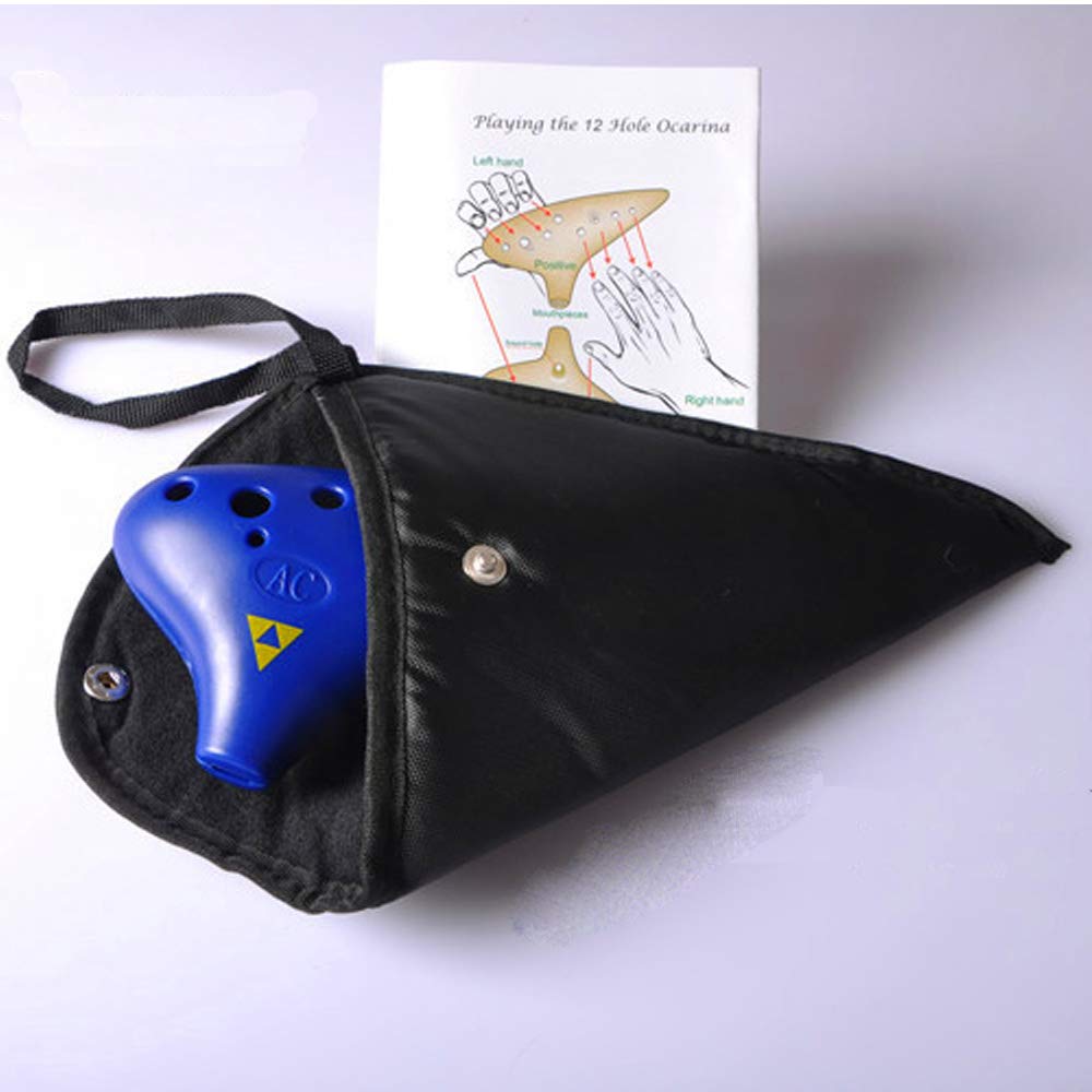 Ocarina en Céramique de Zelda 12 Trous Alto C avec Sac de Protection, Tour de Cou et Partition Musicale - Rose et Violet Modèle de Galaxie (Arc en Ciel)