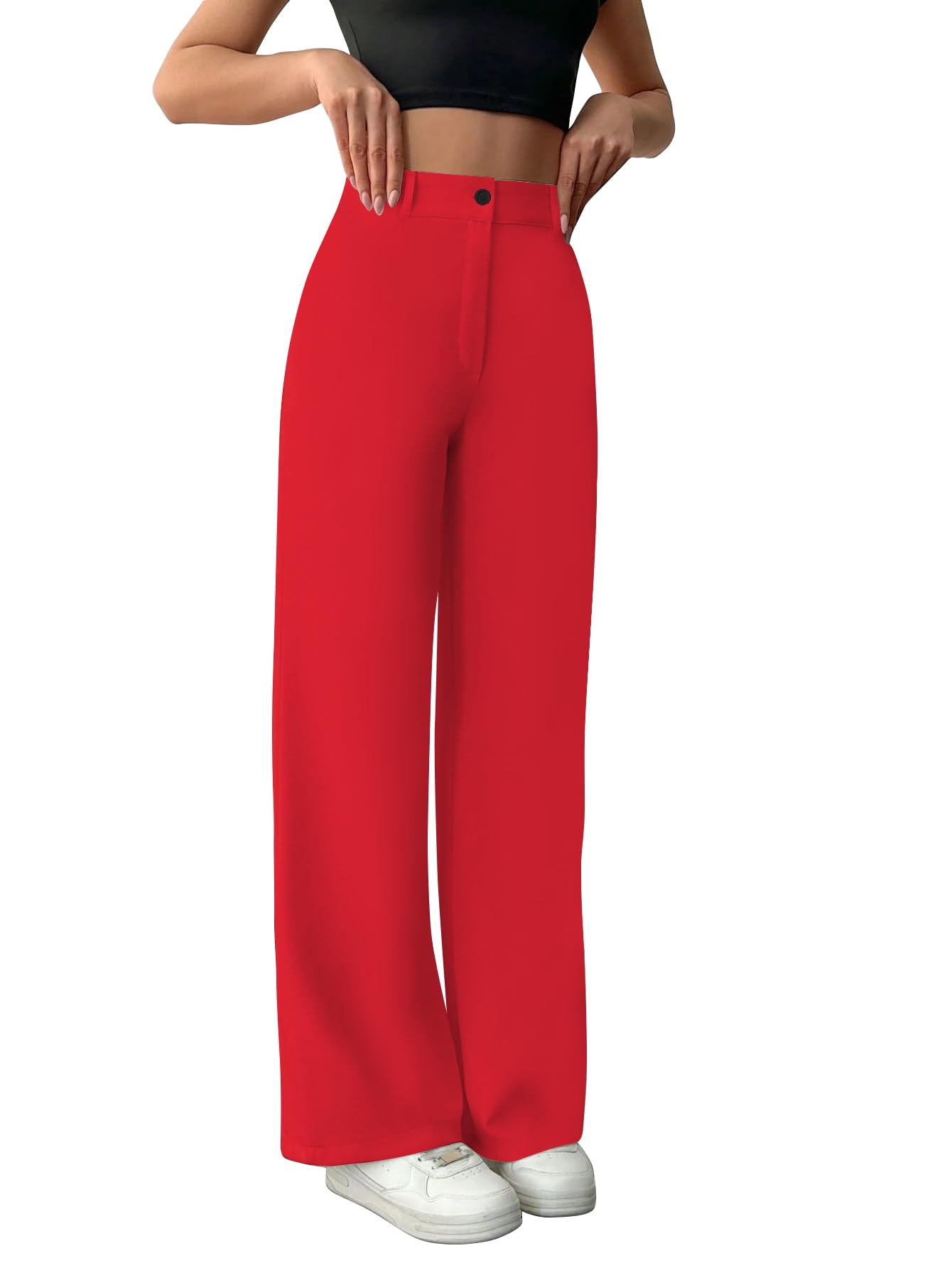 keri perry Trousers for Woman Pants Women's Formal Office Korean | Beige Black Track Pant | Straight | Cotton Spandex Stretchable Trouser | High-Waisted Bottom Wear-picture-33