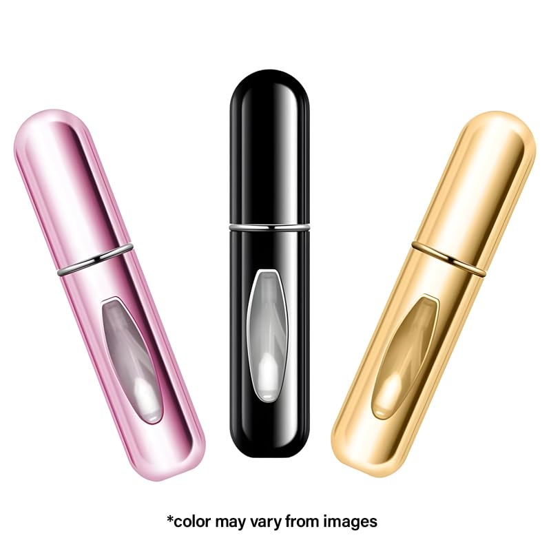 Image of Munshi & Saint Mini Perfume Refill Bottle, Easy To Refill & Carry Pocket Size Aluminium Glass Empty Bottle - 5ML (Pack of 5)