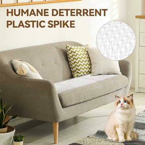 Oceanpax 10 Packungen dornengitter gegen Katzen katzenabwehrmatte, 40 x 33 cm, mit 50 Aufklebern