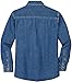 Joe's USA Mens Long Sleeve Heavyweight Denim Shirt-M-Dark.Blue