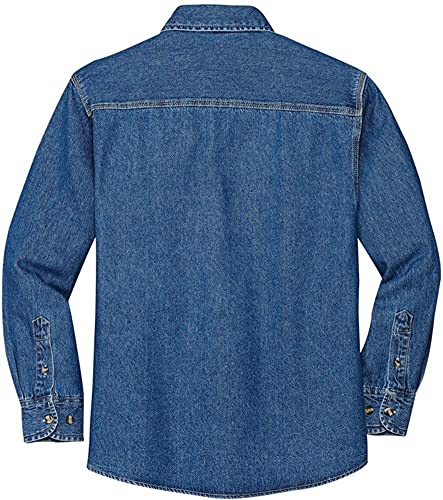 Joe's USA Mens Long Sleeve Heavyweight Denim Shirts XS-4XL2
