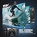 5K Digital Cameras for Photography, 64MP for Vlogging YouTube with Microphone&Tripod Grip, Video Camera with Wide-Angle&Macro Lens,WiFi,AUTOFOCUS 16X Zoom,Content Creator Kit, Travel Camera 64GB Card