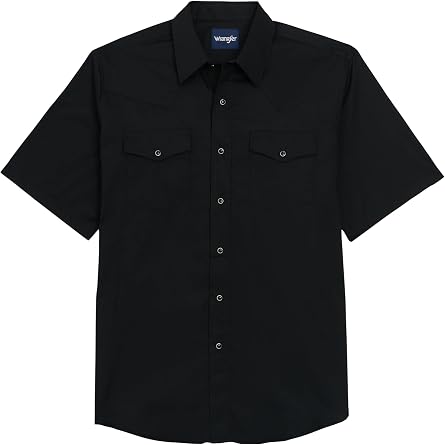 Wrangler White Sport Western Men's Collared Snap Shirt 1071106WH