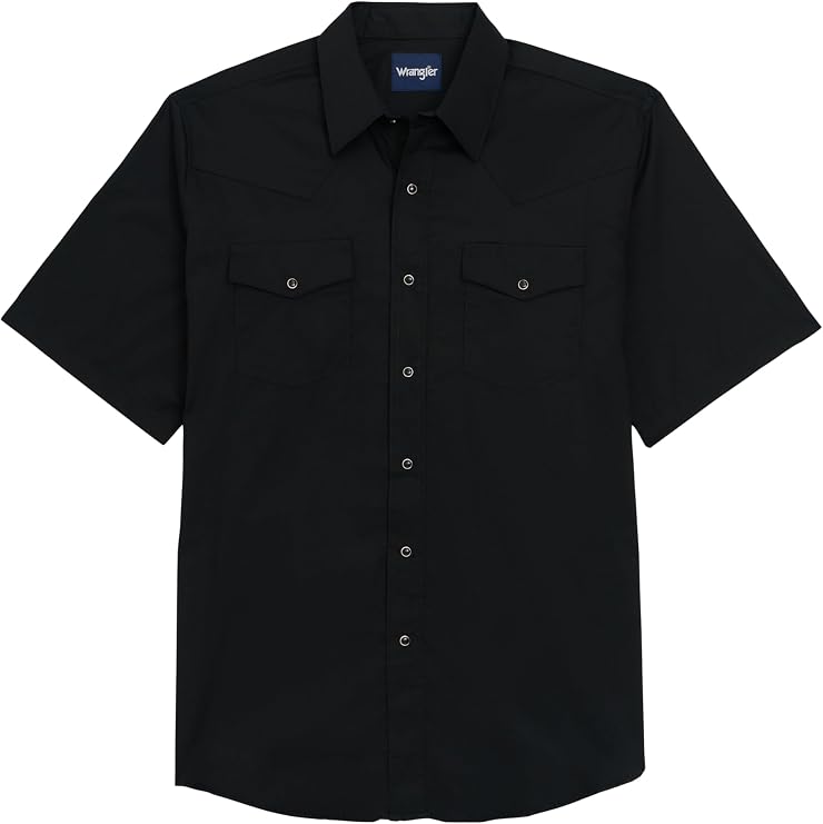 Wrangler White Sport Western Men's Collared Snap Shirt 1071106WH