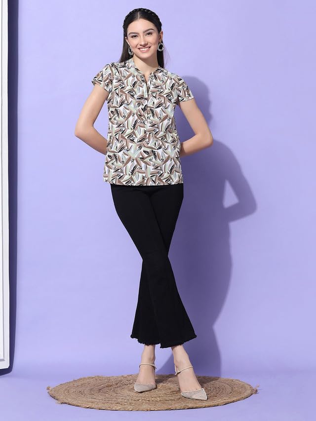 Image of Selvia Women's Printed Regular Fit Top