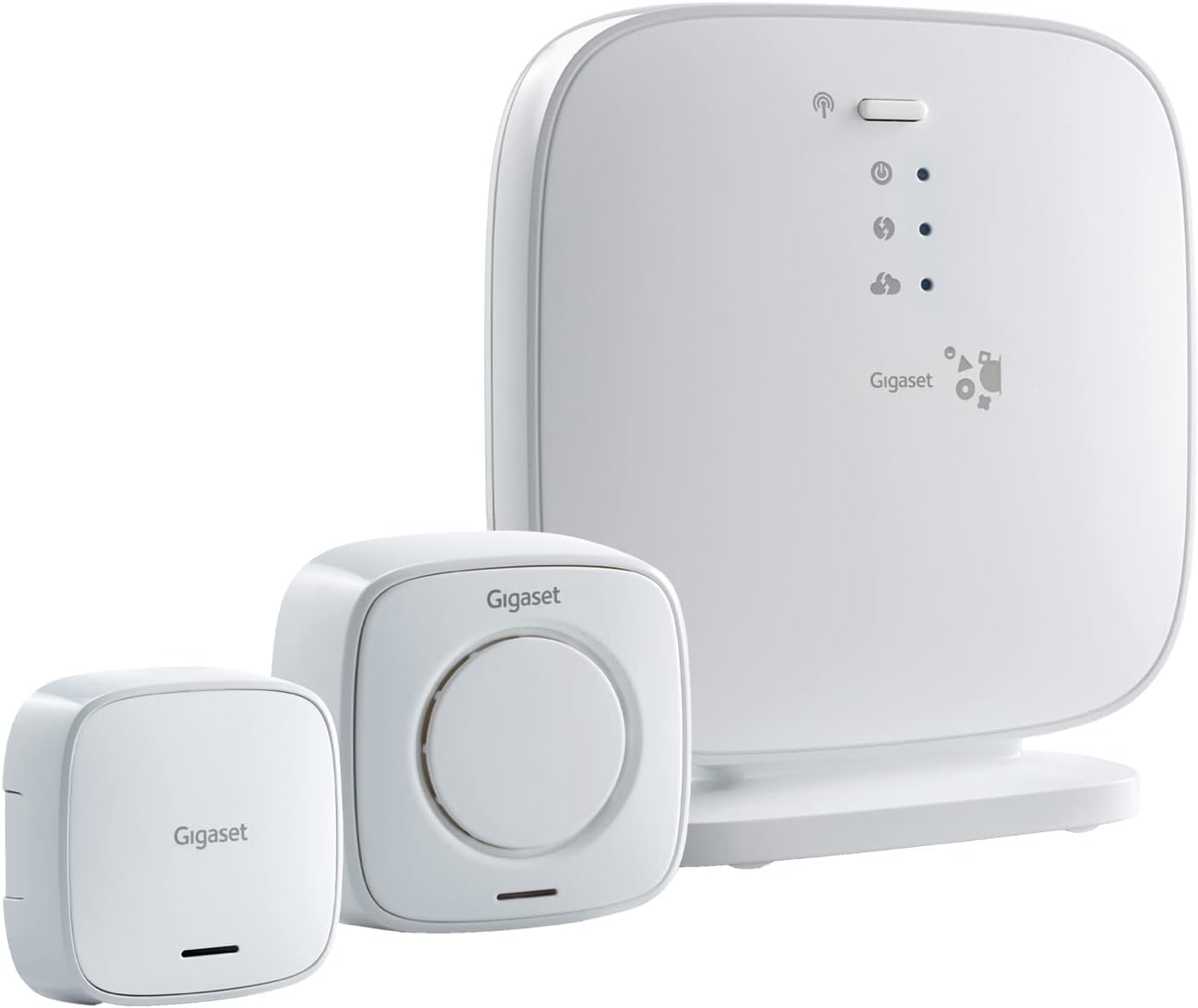 Gigaset Security Pack Beginners - Smart Home Alarm System To Protect Your Front Door With Base Station, Door Sensor And Alarm Siren - App Control, White [German Version]