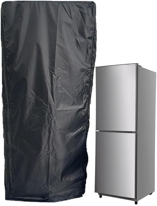 Upright Refrigerator Cover,Dustproof Upright Freezers Cover Waterproof Indoor Fridge Protection Furniture Sets Covers for Outdoor Mini Refrigerator (black, 24x30x67inch)