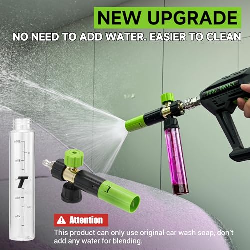 Image of Tool Daily Pressure Washer Short Gun with Mini Foam Cannon, 5 Power Washer Nozzle Tips, 1 /4 Inch Quick Connector