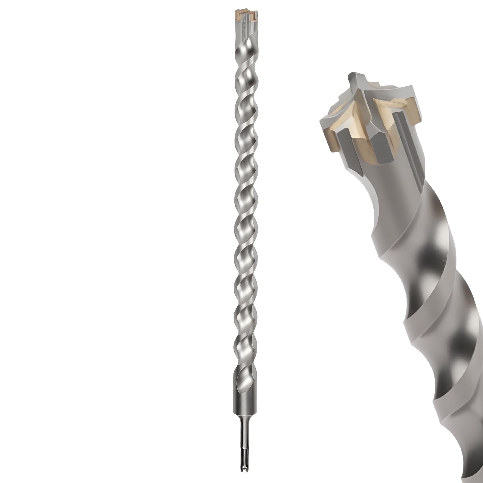 MOXPIFY 28mm Masonry Drill Bit 460mm Long, Hammer SDS Drill Bit for Reinforced Concrete, Brick Walls, SDS Plus Shank (28mm x 460mm) โ image 1