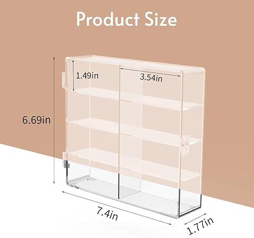 Miniatura 2 de Vitrina acrílica para ruedas calientes vitrina de 4 piezas con capacidad para ruedas calientes de hasta 32 164 escalas - Caja de almacenamiento