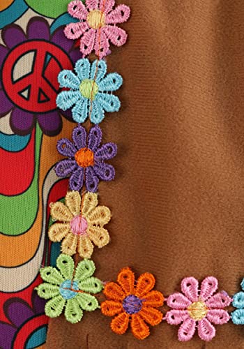 Disfraz hippie Woodstock para niña con accesorios miniatura 6