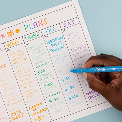 Twintone Marker Set, 6-Pack Pastel. Double-Sided Markers Perfect For Planners, Journals, Doodling, And More! #TOP4