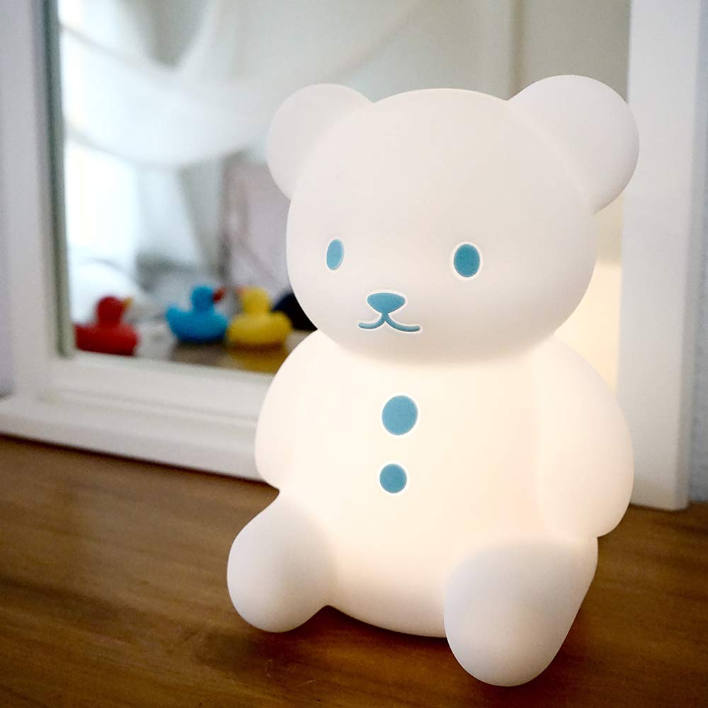 Amazon.co.jp: シリコン製 LEDライト くまのおやすみライト ブルー W15