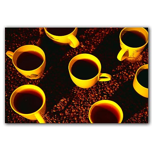 Toile café rétro KEBIA 80x110 cm peinture murale sans cadre