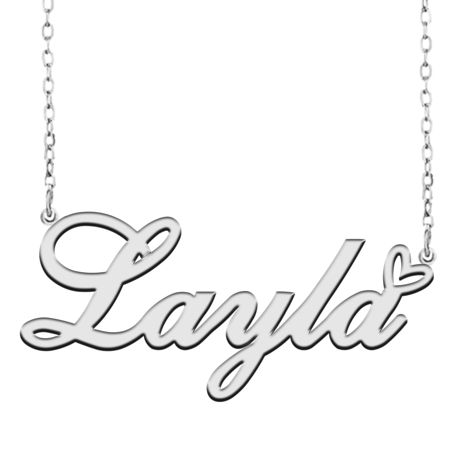 A168ACustom Name Necklace Customized Personalized Plated Name Necklace for Mother Daughter Friendship Women Valentine's Day Christmas Birthday New Year