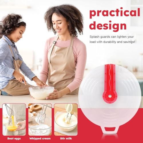 Spritzschutz für Rührschüssel,Silikon Spritzschutz Schüssel Deckel,Universal Silikon Deckel,Schlagen von Eiern und Schlagsahne,Verhindert Lästiges Spritzen des Teigs Beim Mixen