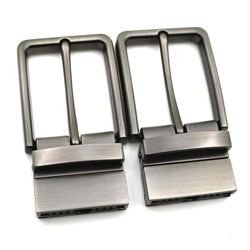 xichuangyuXCY Hebilla de cinturón de 3,5 cm, color negro, cepillada, giratoria, hebilla de cabeza, hebilla de aleación, cabeza de hebilla, plomizo, 2 unidades, 3.5 Centimeters