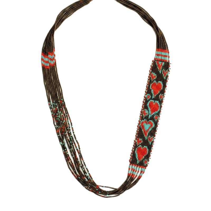 Collier ukrainien Gerdan tissé main, chef-d'œuvre de perles au motif traditionnel